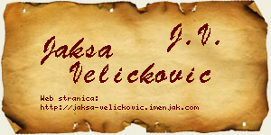 Jakša Veličković vizit kartica